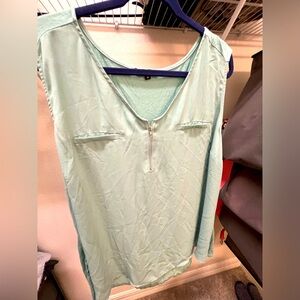 Mint green sleeveless top